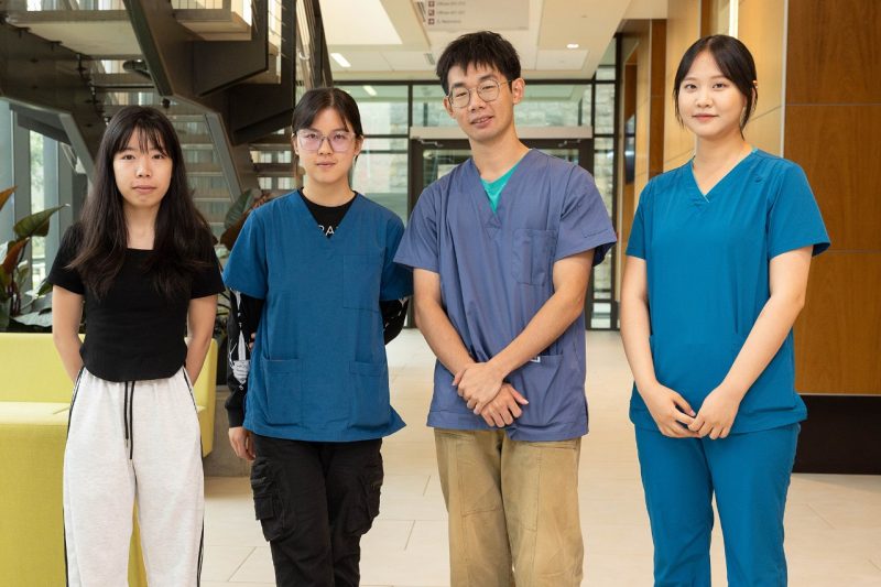 Four DVM students from the Northwest Agriculture and Forestry University in China. 